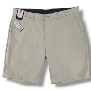 Cremieux Atwood Performance Shorts Mens Size 38 Stone Khaki 9" Inseam